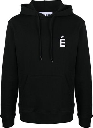 Études Studio logo-print pullover hoodie - men - Organic Cotton - S - Black