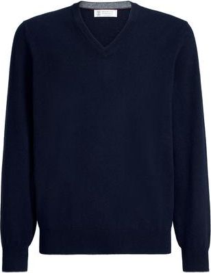 Brunello Cucinelli Cashmere sweater in Navy Blue at Nordstrom, Size 56 It