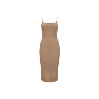 Elisabetta Franchi Gebreide Jurk - Dames - Jurken - Beige - Maat: M Wol
