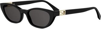 Fendi Zonnebril - Dames - Zonnebrillen - Zwart - 54 MM - Accessoires