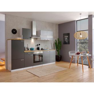 Respekta Cucina Blocco Cucina Blocco Cucina Cucina componibile Bianco Grigio Malia 270 cm Respecta