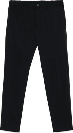 Incotex Broeken, Heren, Zwart, XL, Zwart Voorste Knoop Rits Riemlussen