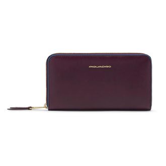 Piquadro Accessoires, Dames, Rood, ONE Size, Leer, Blauwe Portemonnee