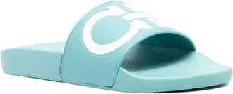 Ferragamo Gancini-Print Slide - Blue