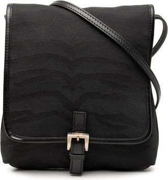 Fendi Pre-owned Fendi Zebra Printed Canvas Crossbody Ladies 2575 8BT052 KCC 039