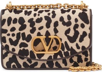 Valentino Garavani Small Vain Genuine Calf Hair Shoulder Bag in Naturale Testa Di Moro at Nordstrom