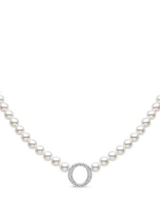 Yoko London 18K white gold freshwater pearl and diamond necklace - Silver