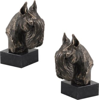 OEM Schnauzer, Schnauzer I - Estatuilla De Perro, Busto Sobre Base De Piedra, Escultura, Trofeo Para La Exposici&oacute;n Canina Art-dog