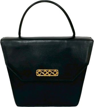 Celine Black Leather Handbag Tote Bag (Pre-Owned)