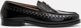 AllSaints cow leather Sammy Leather Loafer Shoes, Size: 12