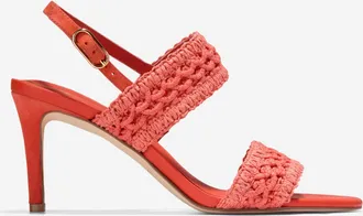 Cole Haan Womens Harlan Double Band Sandals - Orange Size 10.5