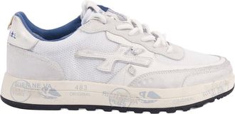 Premiata Nous White Mesh Leather Sneakers