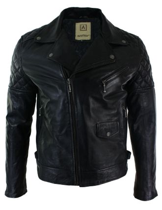 TruClothing Vintage Leather Biker Jacket