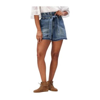 Suncoo Kiki Shorts - Dames - Korte broeken - Blauw - Maat: S Linnen
