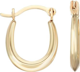 Candela Jewelry 14K Gold Mini Oval Hoop Earrings at Nordstrom Rack