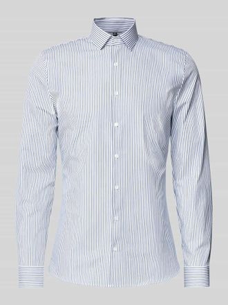 Olymp No. 6 Slim Fit Freizeithemd mit Kentkragen Modell Performance in Marine, Gr&ouml;&szlig;e 37