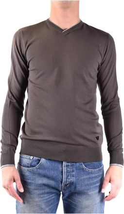 Armani Jeans V-Hals Truien met Lange Mouwen - Heren - V-hals truien - Groen - M - Truien & Vesten