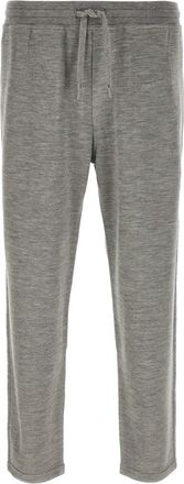Brunello Cucinelli M&eacute;lange Kasjmier en Zijde Sweatshirt Joggers - Heren - Sweatpants - Grijs - XL - Kasjmier - Broeken