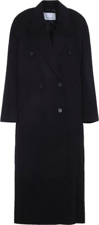 Frankie Shop Black Wool Gaia Double Breasted Coat-Donna