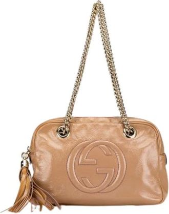 Gucci Pre-owned Shoulder Bags, female, Brown, Size: ONE SIZE Pre-owned Soho Shoulder Bag