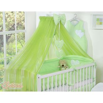 OEM Mosquitera Grande De Gasa Para Cuna Con Corazones Colgantes Y Lazo - Verde