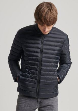 Superdry Steppjacke SUPERDRY LIGHTWEIGHT SHORT PUFFER COAT, Herren, Gr. 3XL, eclipse navy, Web, Obermaterial: 100% Nylon, unifarben, slim fit, Jacken Steppjack