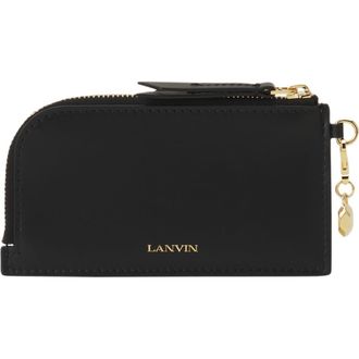 Lanvin Catch By Lanvin Leather Cardholder in Black at Nordstrom