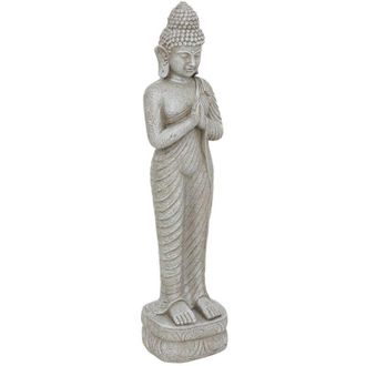 Atmosphera Buda De Exterior Sakin H.100cm Gris Magnesia - Atmosphera Cr&eacute;ateur DInt&eacute;rieur