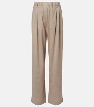 Brunello Cucinelli Monili virgin wool wide-leg pants