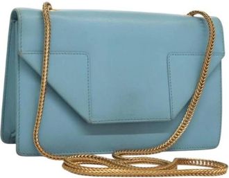 Saint Laurent Tweedehands leren schoudertassen - Dames - Vintage Schoudertas - Blauw - ONE Size - Leer - Vintage