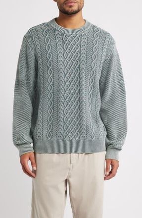 Dark Seas Big Sur Mixed Stitch Sweater in Storm at Nordstrom, Size Xx-Large