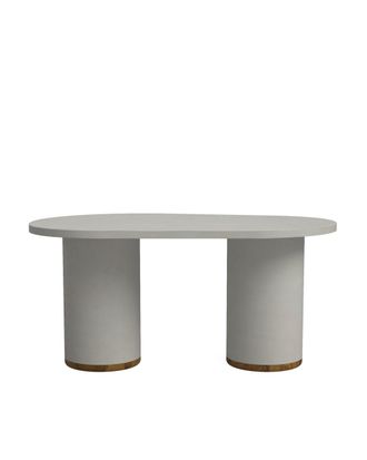 Hannun Mesa de comedor de microcemento en color gris piedra 160 cm