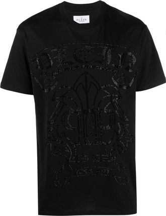 Philipp Plein sequin-embellished T-shirt - men - Cotton/Elastane - XXXL - Black