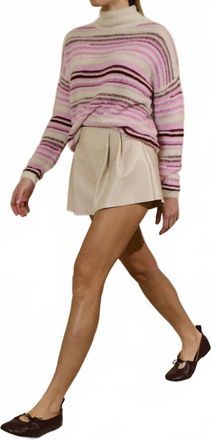 Sita Murt/ Fuzzy Texture Sweater In Pink/maroon