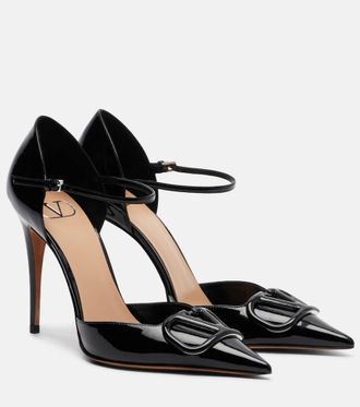 Valentino Garavani DOrsay 100 patent leather pumps