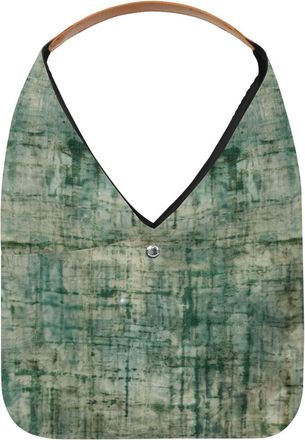 Generic Green Vintage Mottled Texture Reusable Lightweight Grocery Bags - Foldable Into Compact Pouch, Washable & Sturdy, Multipurpose for Shopping and Travel