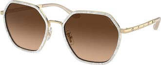 Coach HC7167B CS543 944374 Womens Sunglasses Gold Size 56