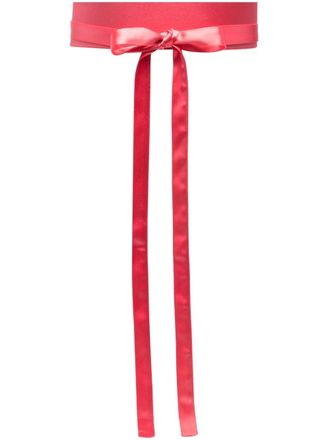 Gianluca Capannolo tie-fastening leather belt - Pink