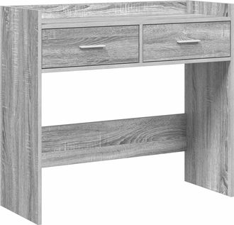 vidaXL Mesa Consola Sonoma Gris 90 X 35 X 80 Cm Madera De Ingenier&iacute;a Vidaxl