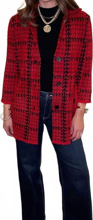 Multiples Sweater Cardigan In Red