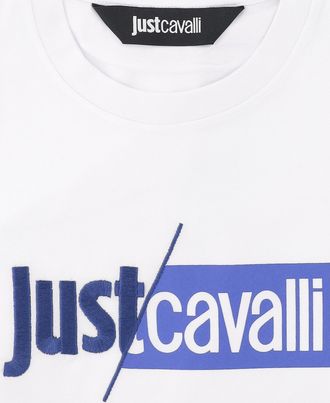 Just Cavalli Mens Cotton T-Shirt White T-Shirts And Polos