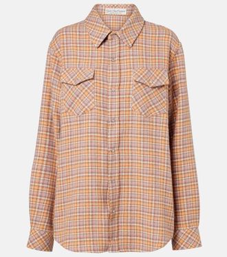 God's True Cashmere Camicia Midnight Rose in cashmere a quadri