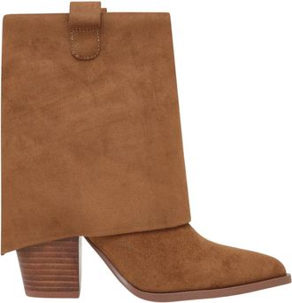 Steve Madden Lark Brown Boot - Dames - Laarzen met Hak - Bruin - 38 1/2 EU - Leer - Schoenen