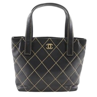 Chanel Pre-owned Vintage Handtas - Dames - Pre-owned - Zwart - Maat: ONE Size Leer