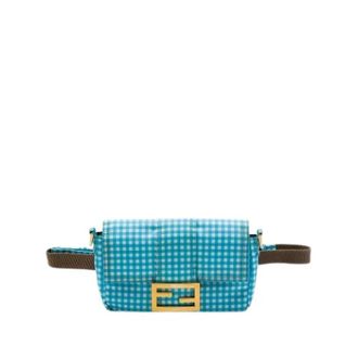 Fendi Pre-owned Nylon Satchel - Dames - Pre-owned - Blauw - Maat: ONE Size Nylon