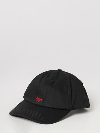 Maison Kitsun&eacute; Cappello da baseball in twill di cotone con logo ricamato