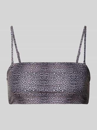 Pieces Bikini-Oberteil mit verstellbaren Spaghettitr&auml;gern Modell BAOMI in Dunkelbraun, Gr&ouml;&szlig;e XL