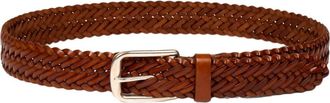 Sandro Braided leather belt in Camel at Nordstrom, Size Medium