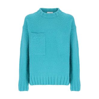 Laneus Round-neck Knitwear, male, Blue, M, Round-neck Knitwear