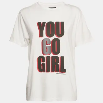 Isabel Marant White Printed Jersey Crewneck T-Shirt